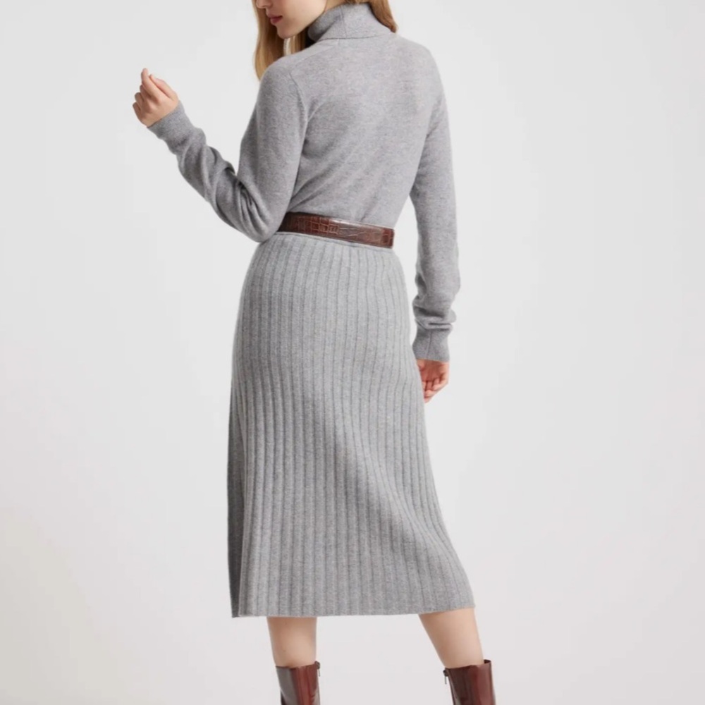 NWT Quince Mongolian Cashmere Midi Skirt size XL - Picture 6 of 6